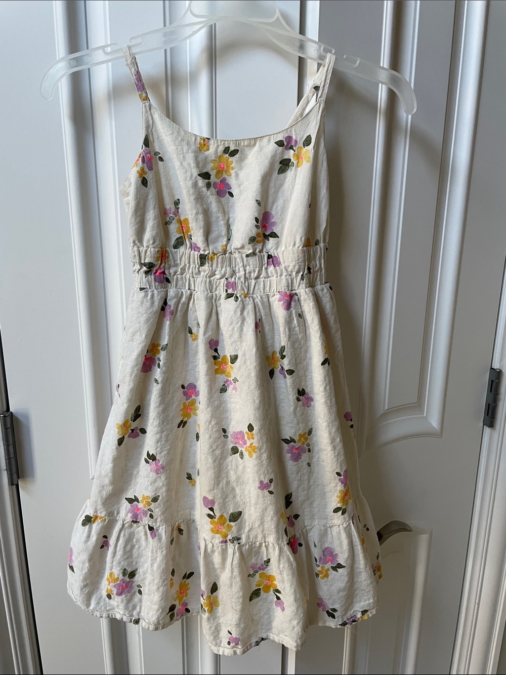 Cat & Jack Cream Floral Sundress with Pink & Yellow Flowers